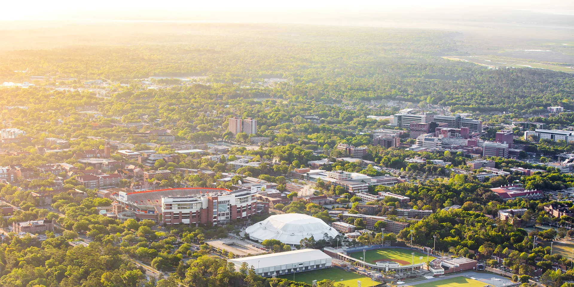 aerial view of gainesville