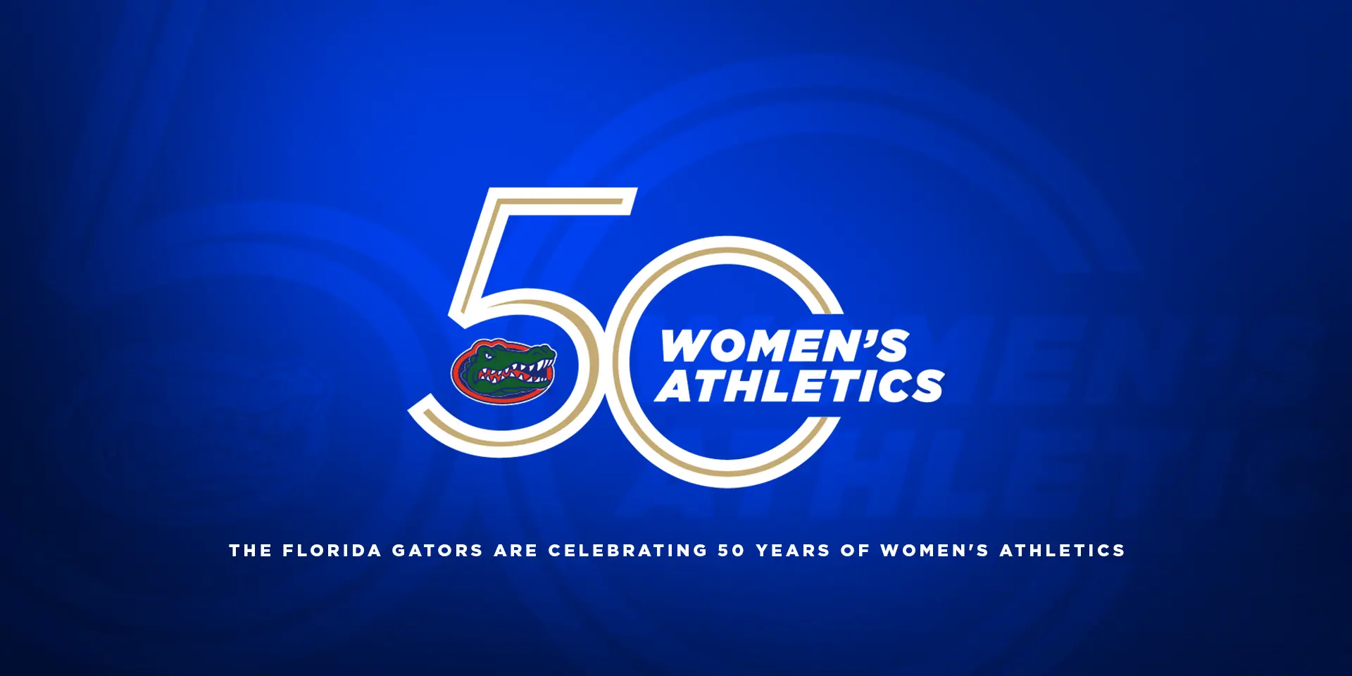 UF 50th anniversary women's athletics artwork
