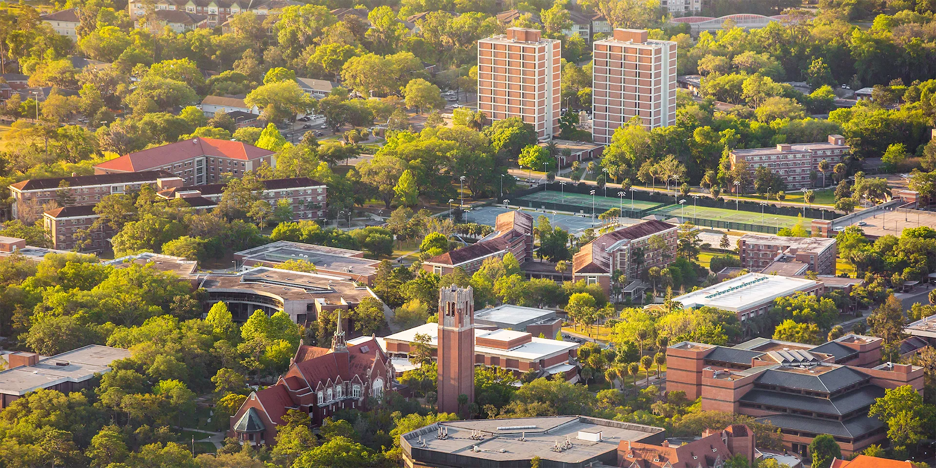 aerial view of campus