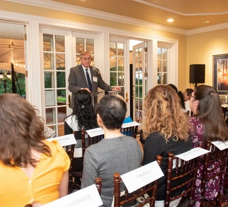 President Fuchs Speaking at the Powell University House