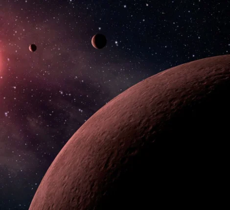 Illustration of space and planets