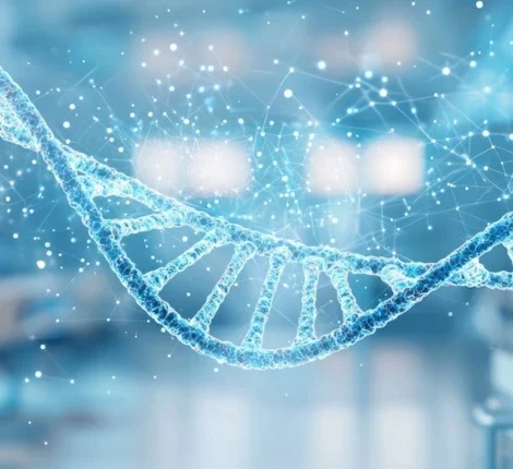 Graphic a strand of DNA