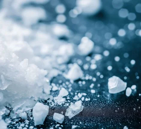 A close up of meth on a table