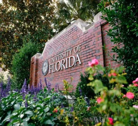A shot of the UF entrance sign.